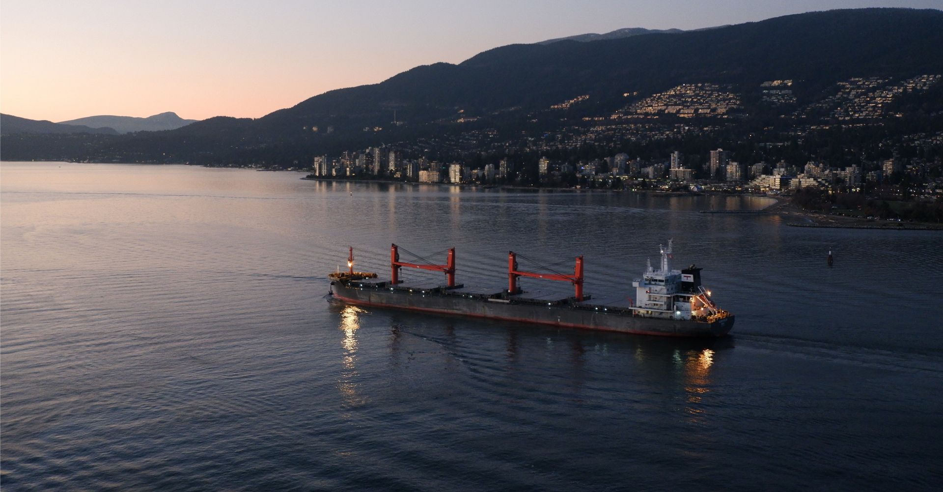 A ship at Lions Gate Bridge
